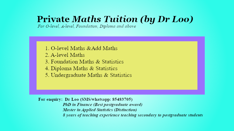 A-level Maths Private Tuition Singapore