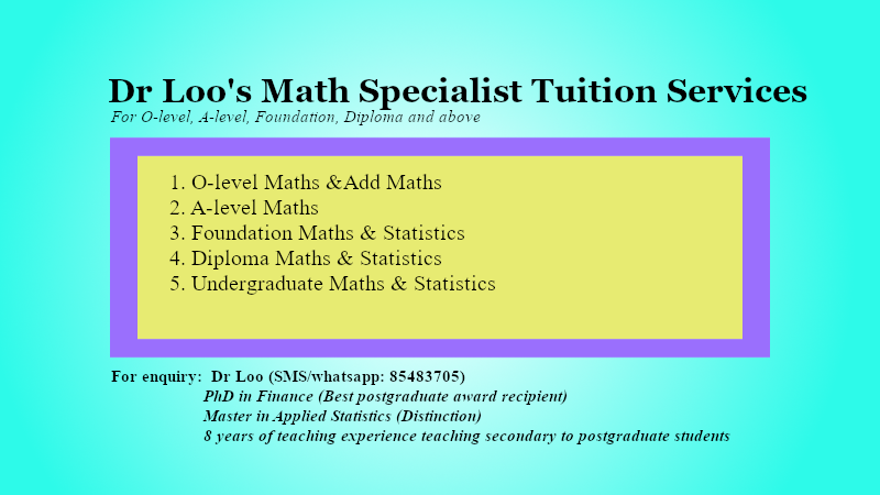 Psychology Statistics Tutor Singapore