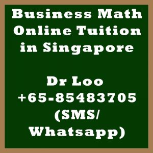 Business Mathematics Online Tuition Singapore