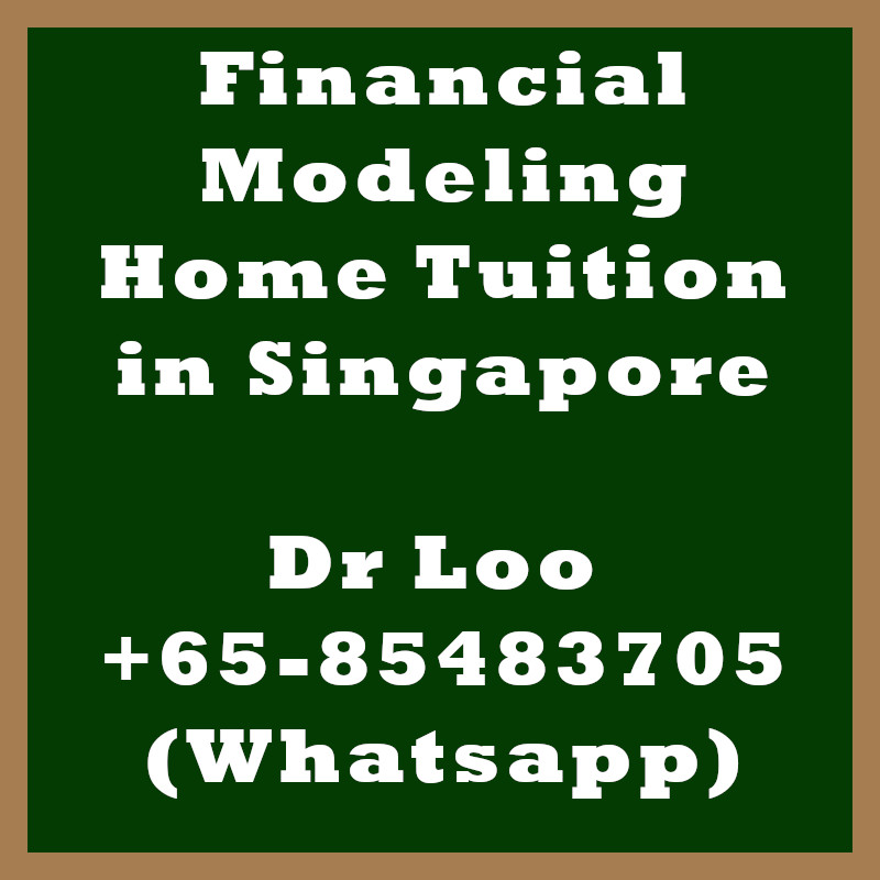 Financial Modeling Home Tuition in Singapore