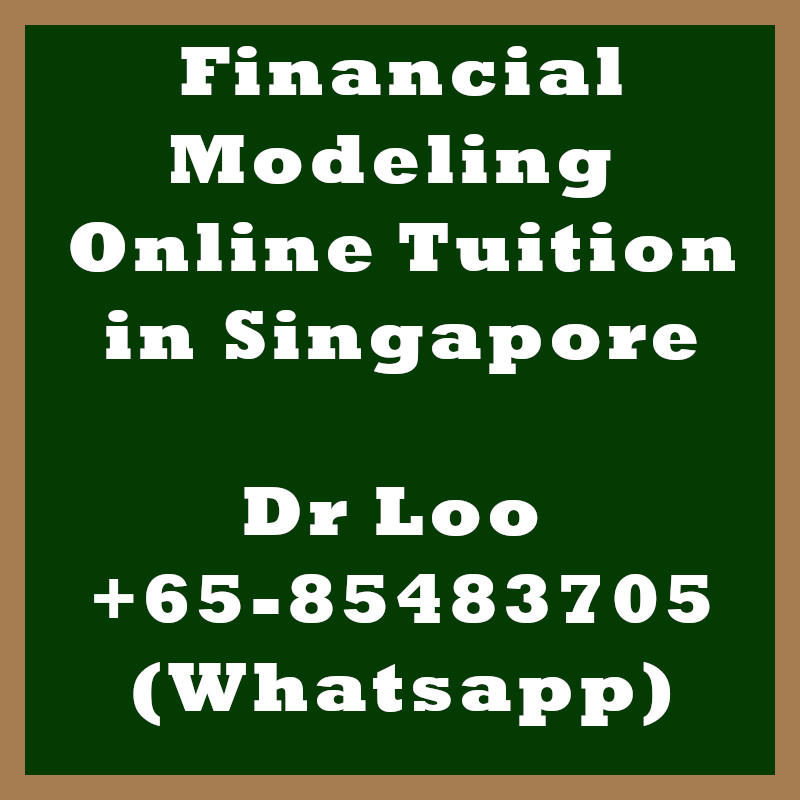 Financial Modeling Online Tuition Singapore