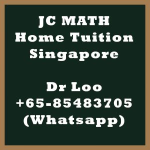 JC Math Home Tuition Singapore