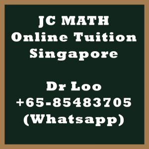 JC Math Online Tuition Singapore