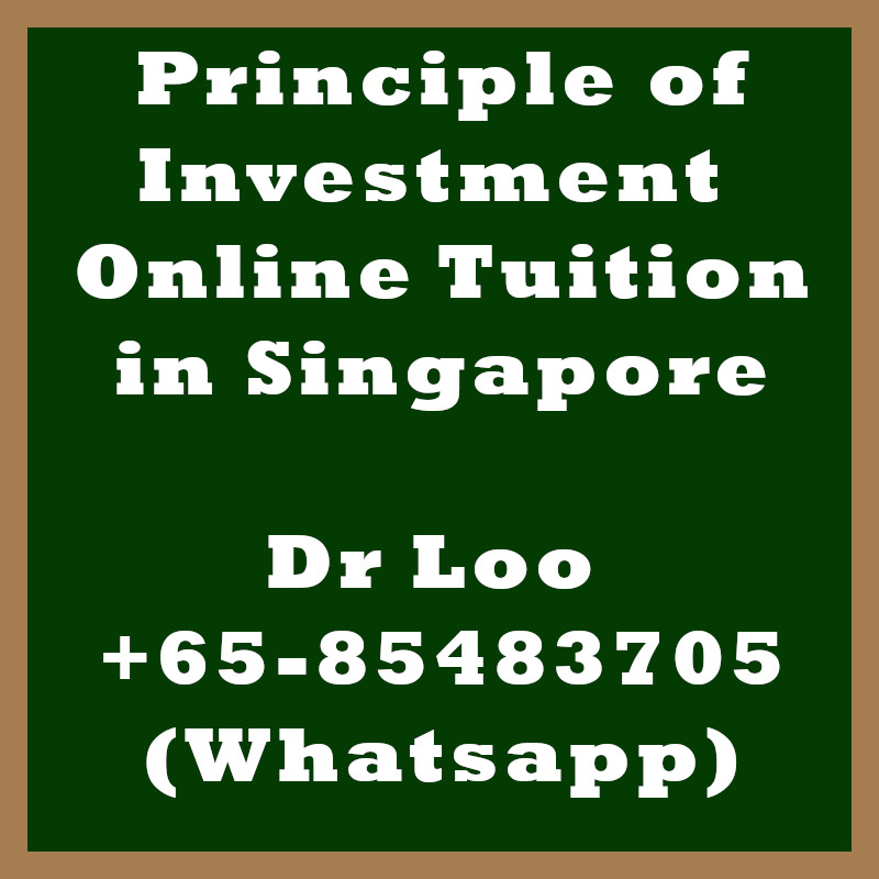 Principle of Investment Online Tuition Singapore