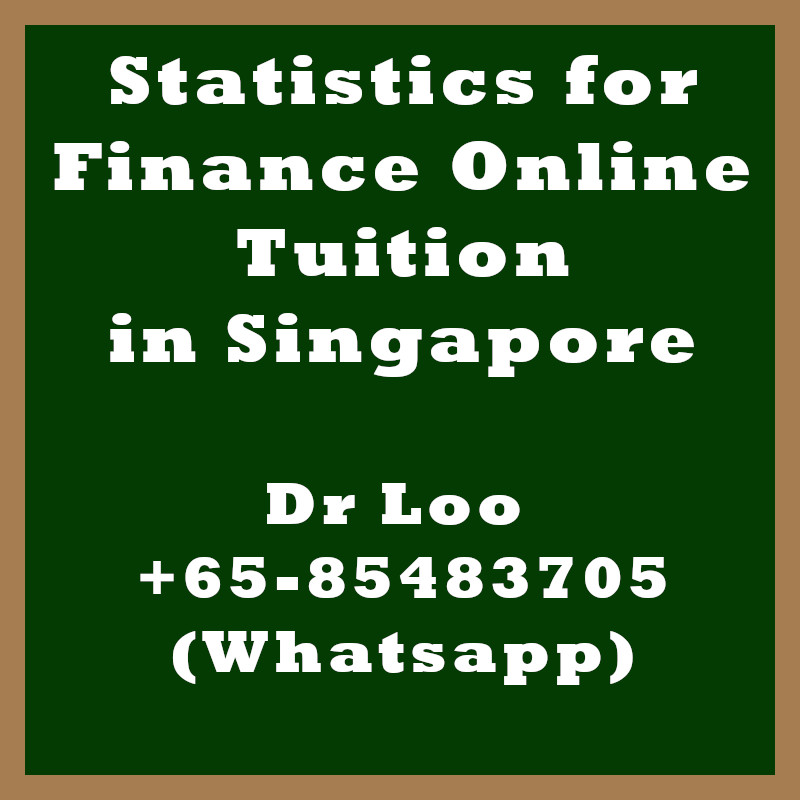 Statistics for Finance Online Tuition Singapore