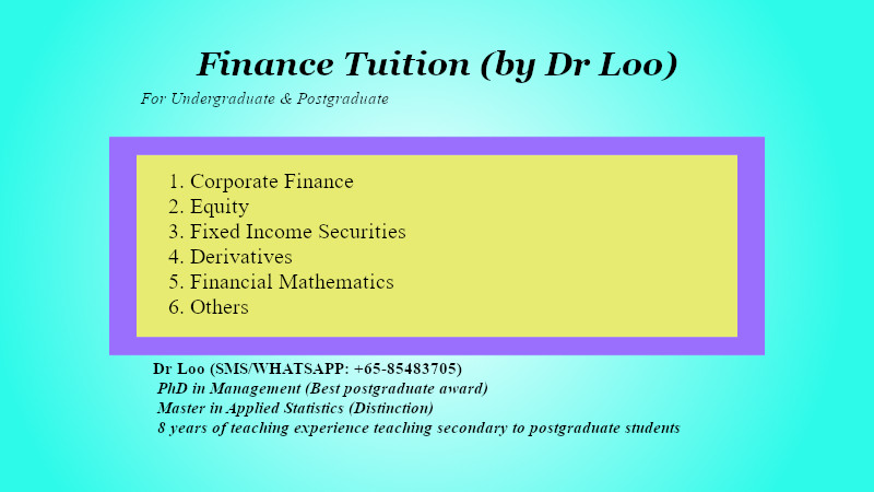 Finance Tuition in Singapore